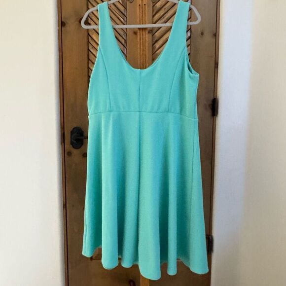 NWOT (2X) Torrid mini textured tank dress - light teal a-line - Picture 1 of 5